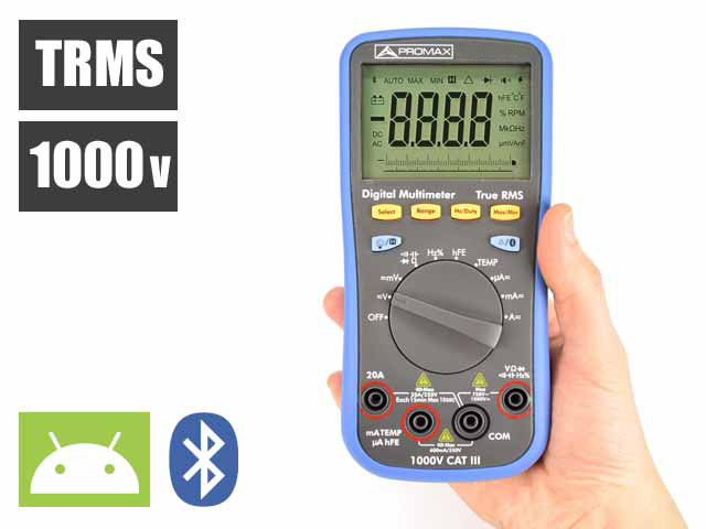 PD-350, PD-351, PD-352: Multimètre digital RMS et contrôle bluetooth par app Android