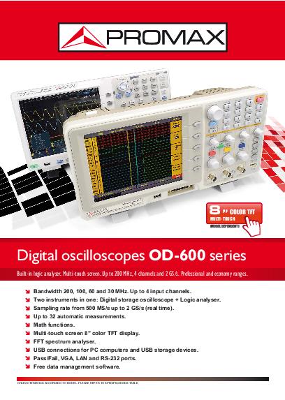 Catalogue de Oscilloscopes numériques
